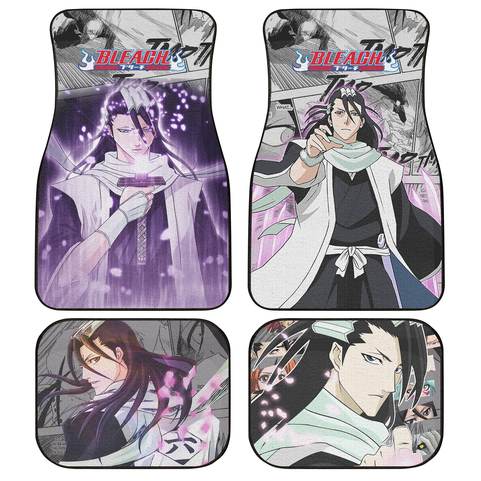 Byakuya Kuchiki Car Floor Mats Custom Bankai Style Bleach Manga Mix Anime Car Accessories Anime Gifts-Gear Wanta