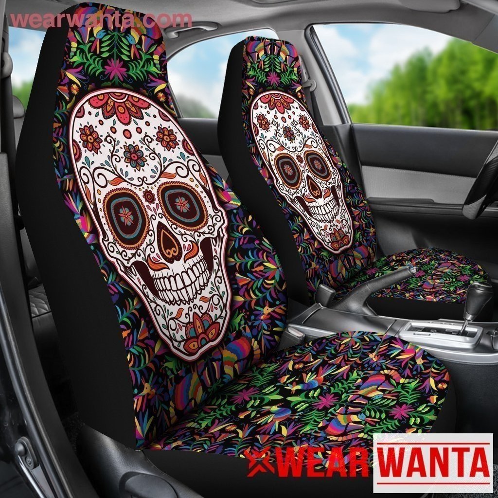 Calavera Day Of Dead Skull Car Seat Covers LT03-Gear Wanta