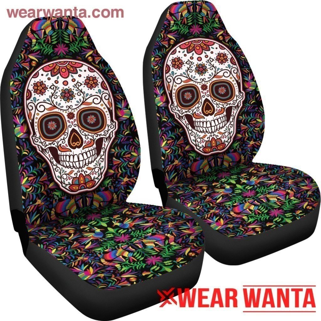 Calavera Day Of Dead Skull Car Seat Covers LT03-Gear Wanta