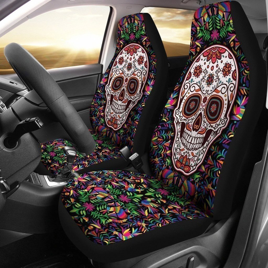 Calavera Day Of Dead Skull Car Seat Covers LT03-Gear Wanta