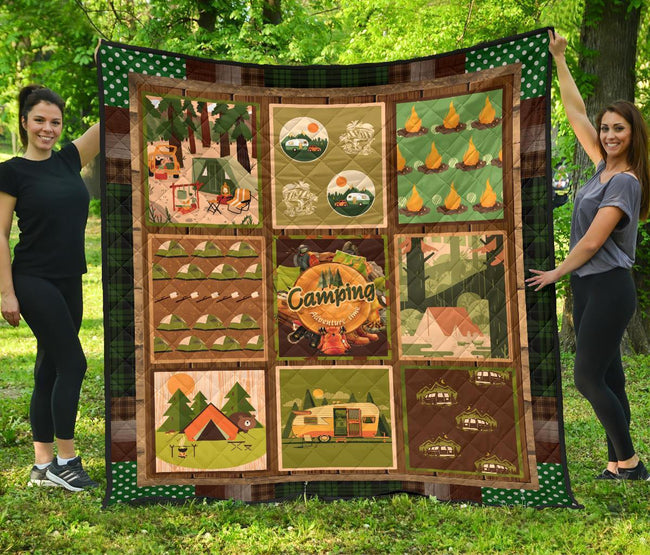 Camping Quilt Blanket Funny Gift For Camping Lover HH19-Gear Wanta
