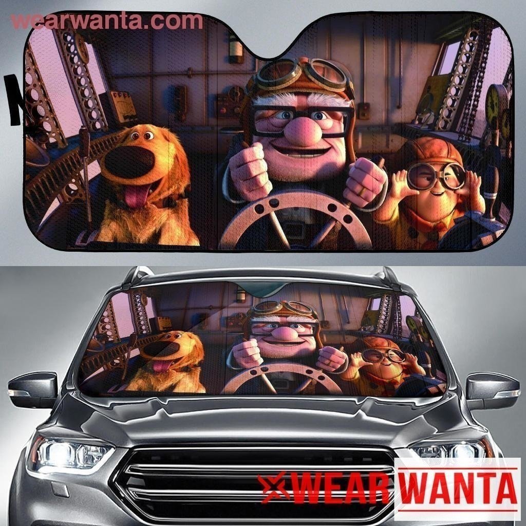 Carl Fredricksen Russell Dug Up Movies Car Sun Shade-Gear Wanta