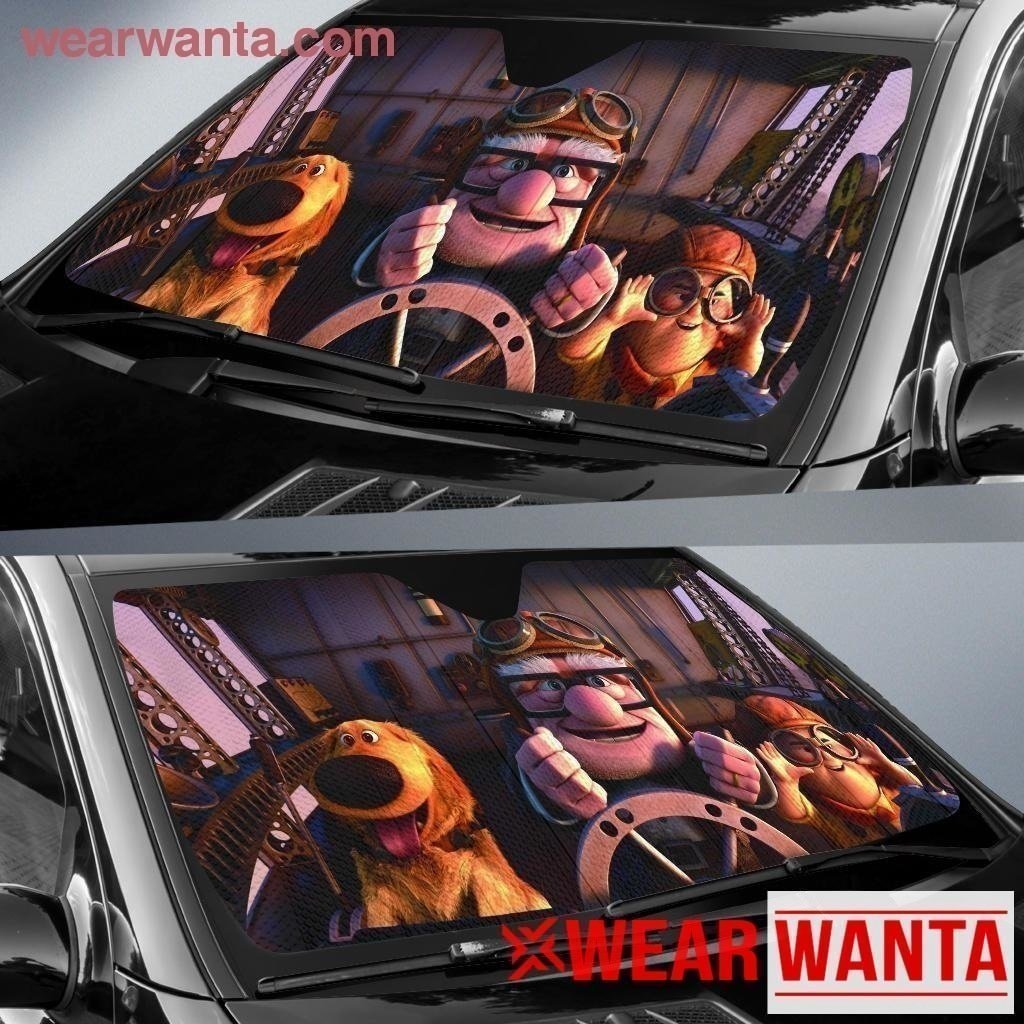 Carl Fredricksen Russell Dug Up Movies Car Sun Shade-Gear Wanta