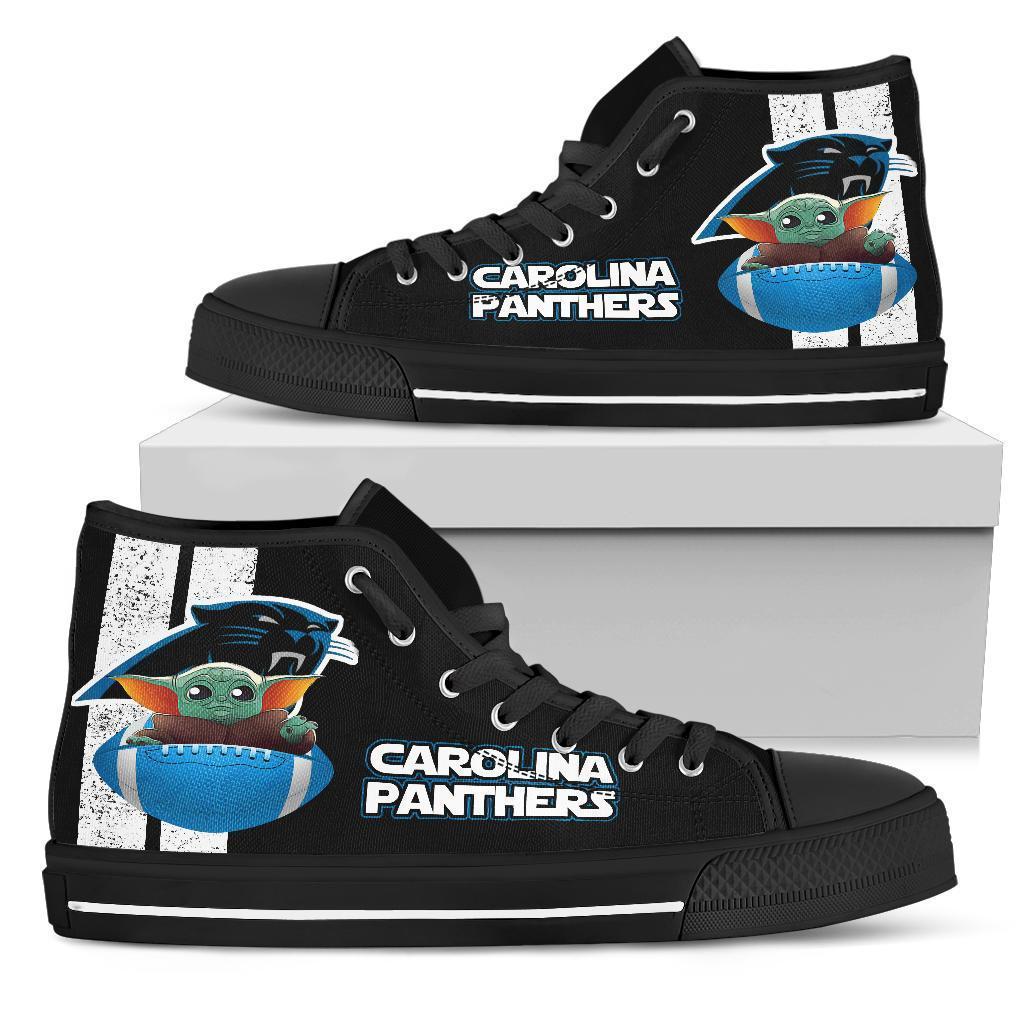 Carolina Panthers Sneakers Baby Yoda High Top Shoes Mixed-Gear Wanta