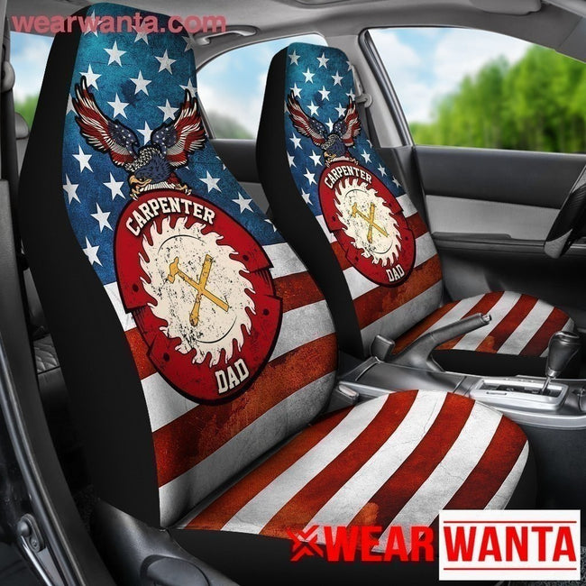 Carpenter Dad American Flag Car Seat Covers Gift MN05-Gear Wanta