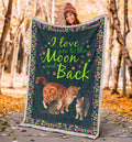 Cat Fleece Blanket I Love You To The Moon And Back-Gear Wanta