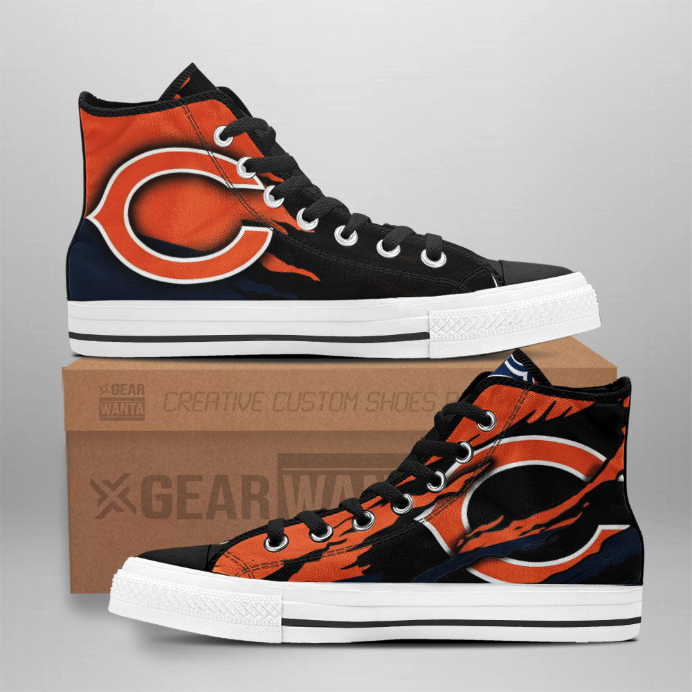 Chicago Bears High Top Shoes Custom For Fans-Gear Wanta