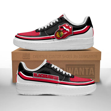 Chicago Blackhawks Sneakers Custom Force Shoes Sexy Lips For Fans-Gear Wanta