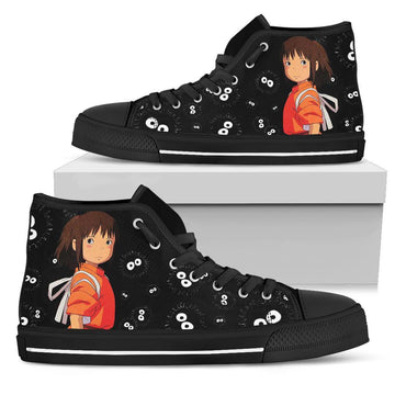 Chihiro Spirited Away Sneakers Ghibli High Top Shoes Custom-Gear Wanta