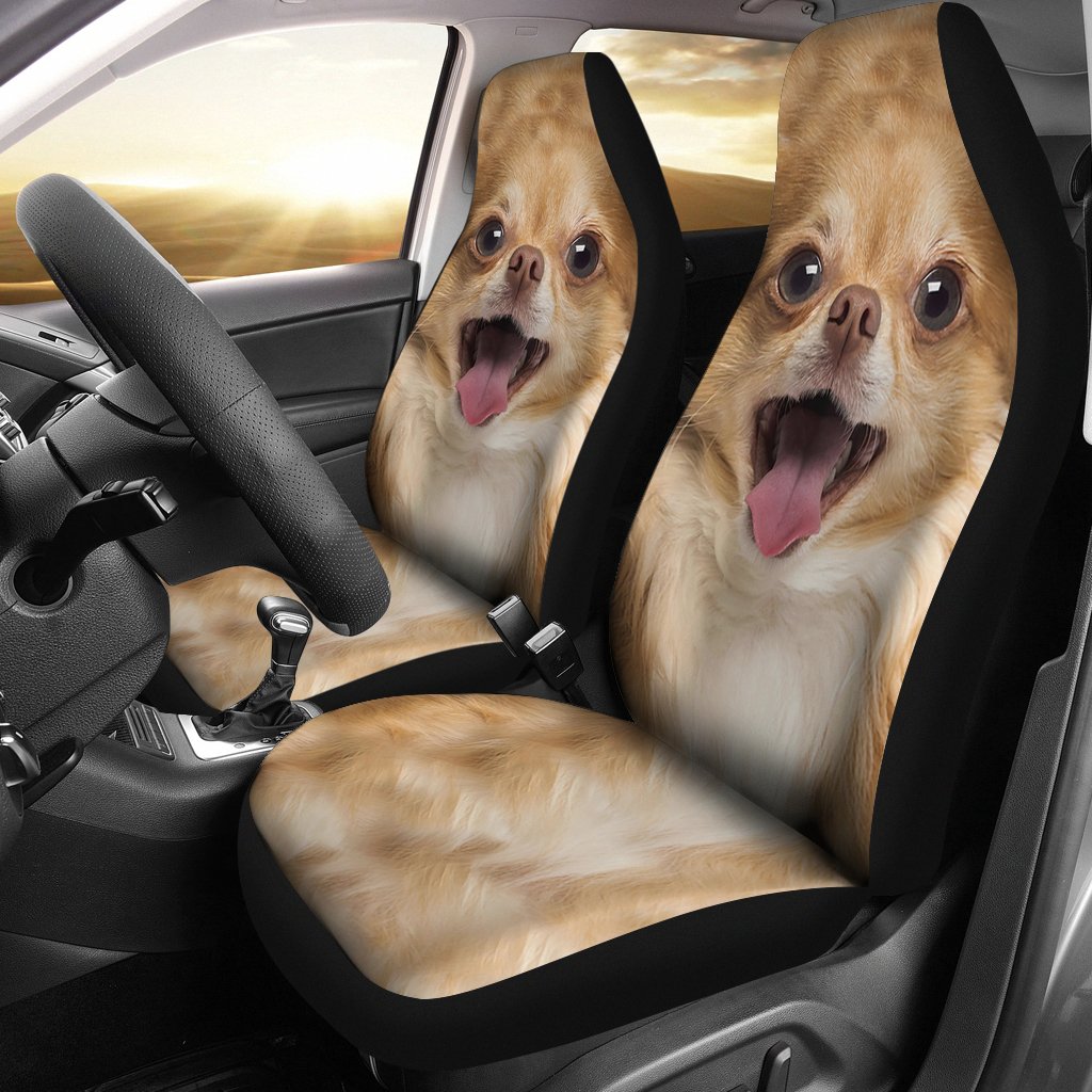 Chihuahua Dog Car Seat Covers Funny Dog Face-Gear Wanta