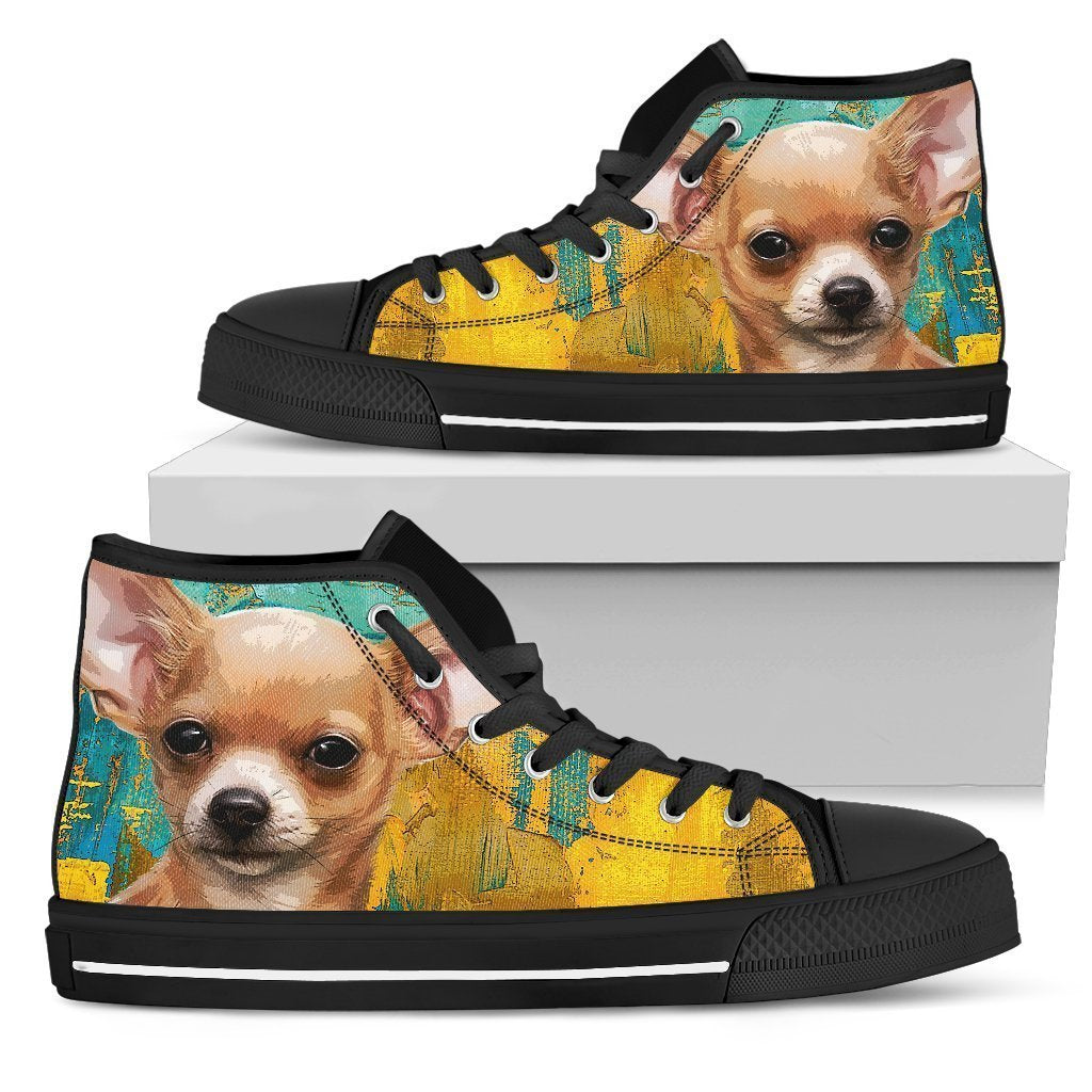 Chihuahua Dog Sneakers Colorful High Top Shoes-Gear Wanta