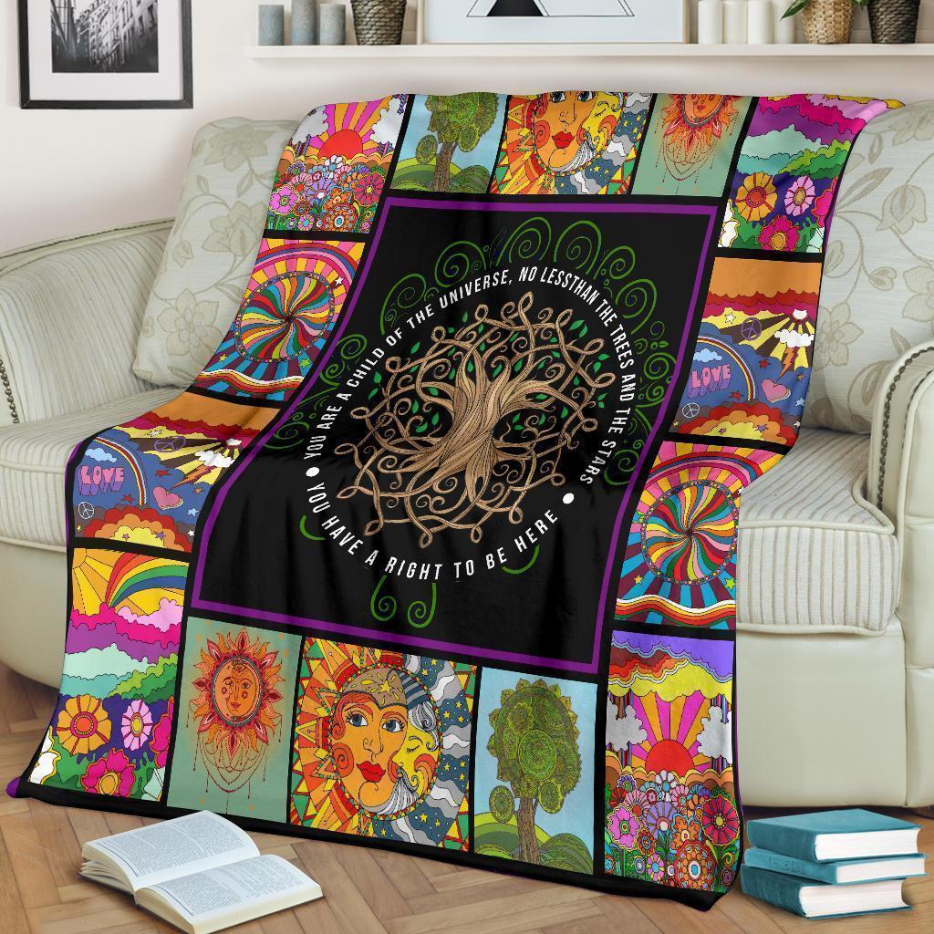 Child Of The Universe Tree of Life Fleece Blanket Gift Idea-Gear Wanta