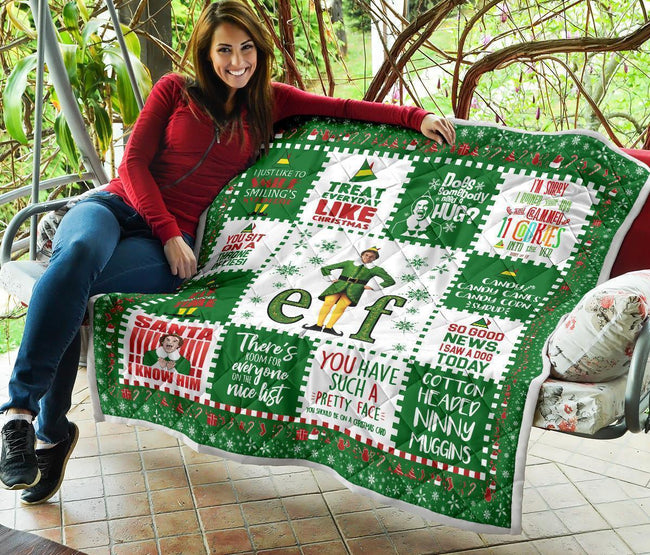 Christmas Elf Quilt Blanket Funny Xmas Gift Idea-Gear Wanta