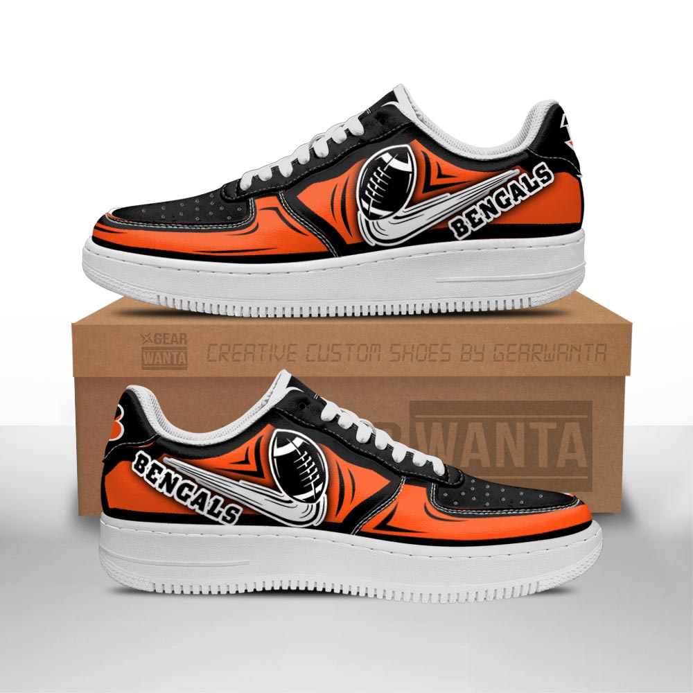 Cincinnati Bengals Air Sneakers Custom For Fans-Gear Wanta