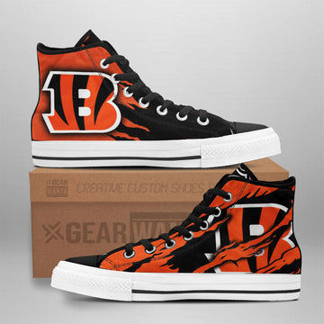 Cincinnati Bengals High Top Shoes Custom For Fans-Gear Wanta