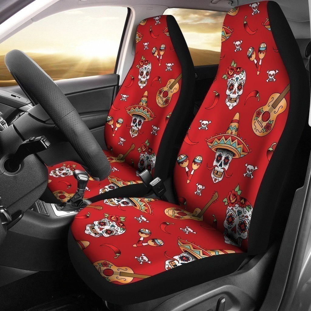 Cinco De Mayo Sugar Skull Car Seat Covers Mexican Style NH08-Gear Wanta