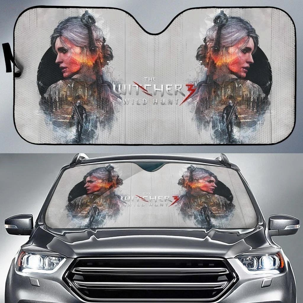 Ciri The Witcher Art Car Sun Shade-Gear Wanta