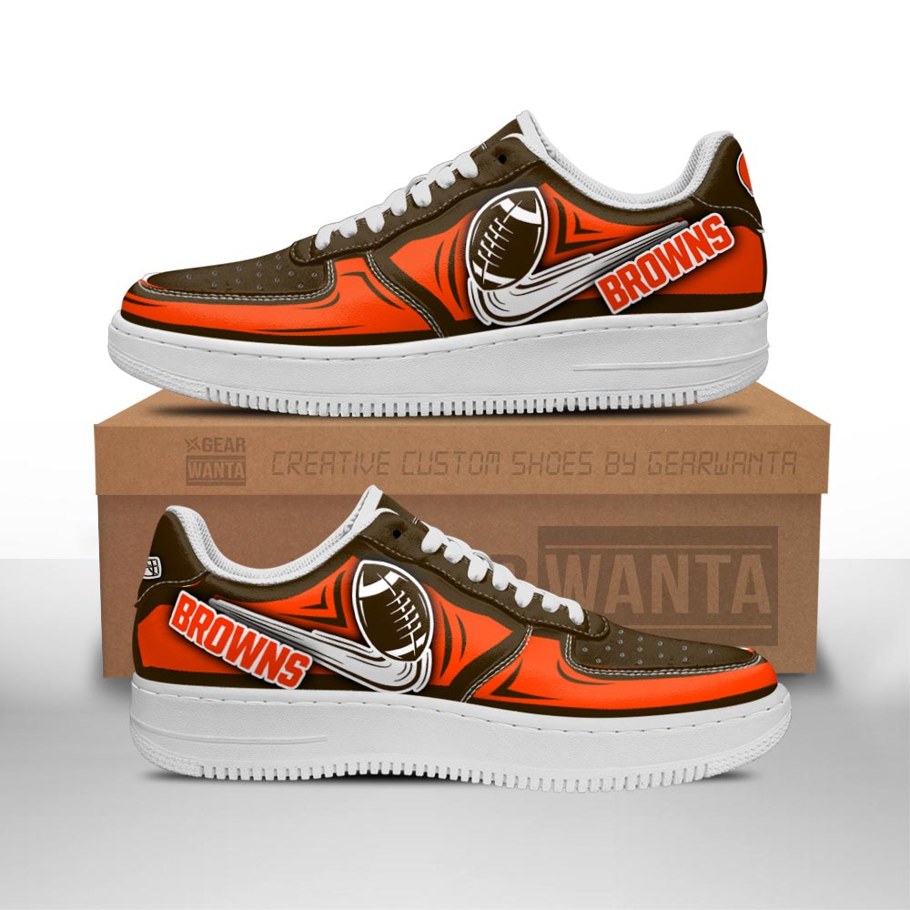 Cleveland Browns Air Sneakers Custom For Fans-Gear Wanta