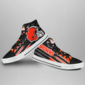 Cleveland Browns High Top Shoes Custom American Flag Sneakers-Gear Wanta