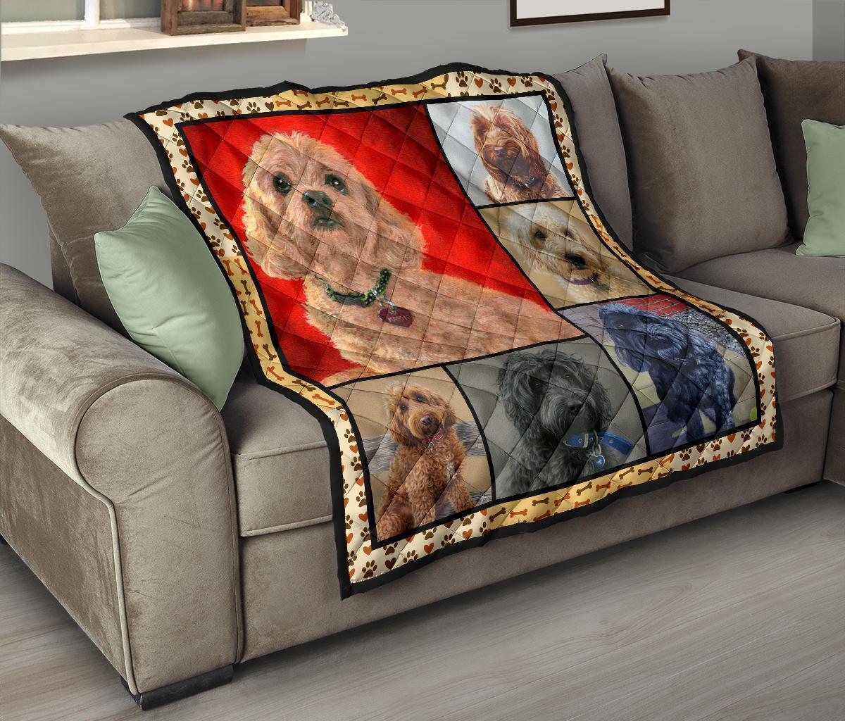 Cockapoo Dog Quilt Blanket Funny Mixed Dog Breed-Gear Wanta