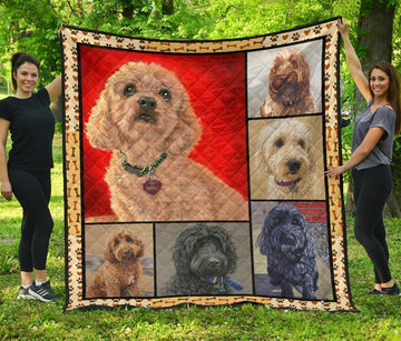 Cockapoo Dog Quilt Blanket Funny Mixed Dog Breed-Gear Wanta