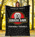 Cockapoo Fleece Blanket Jurassic Bark Funny Mixed Breed Dogs-Gear Wanta