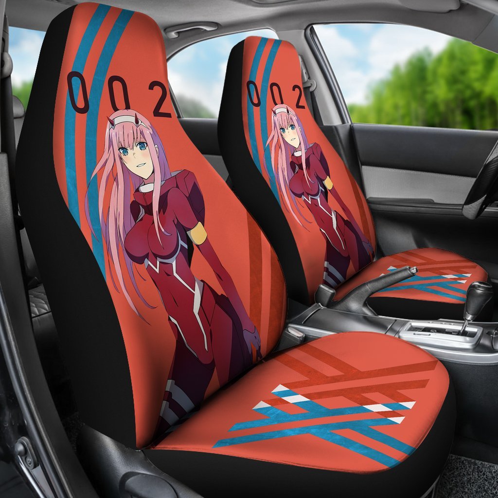 Code 002 Zero Two Car Seat Covers Darling In The Franxx Anime Fan-Gear Wanta