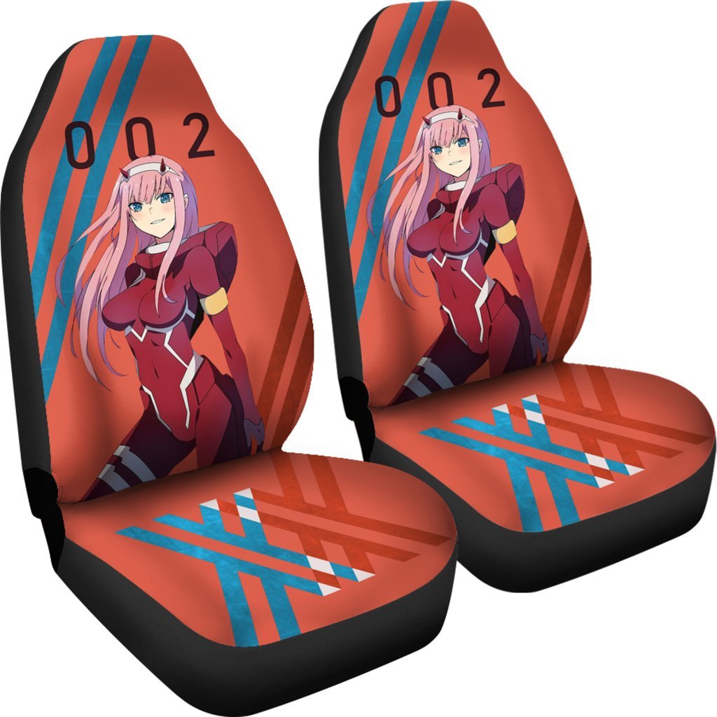 Code 002 Zero Two Car Seat Covers Darling In The Franxx Anime Fan-Gear Wanta