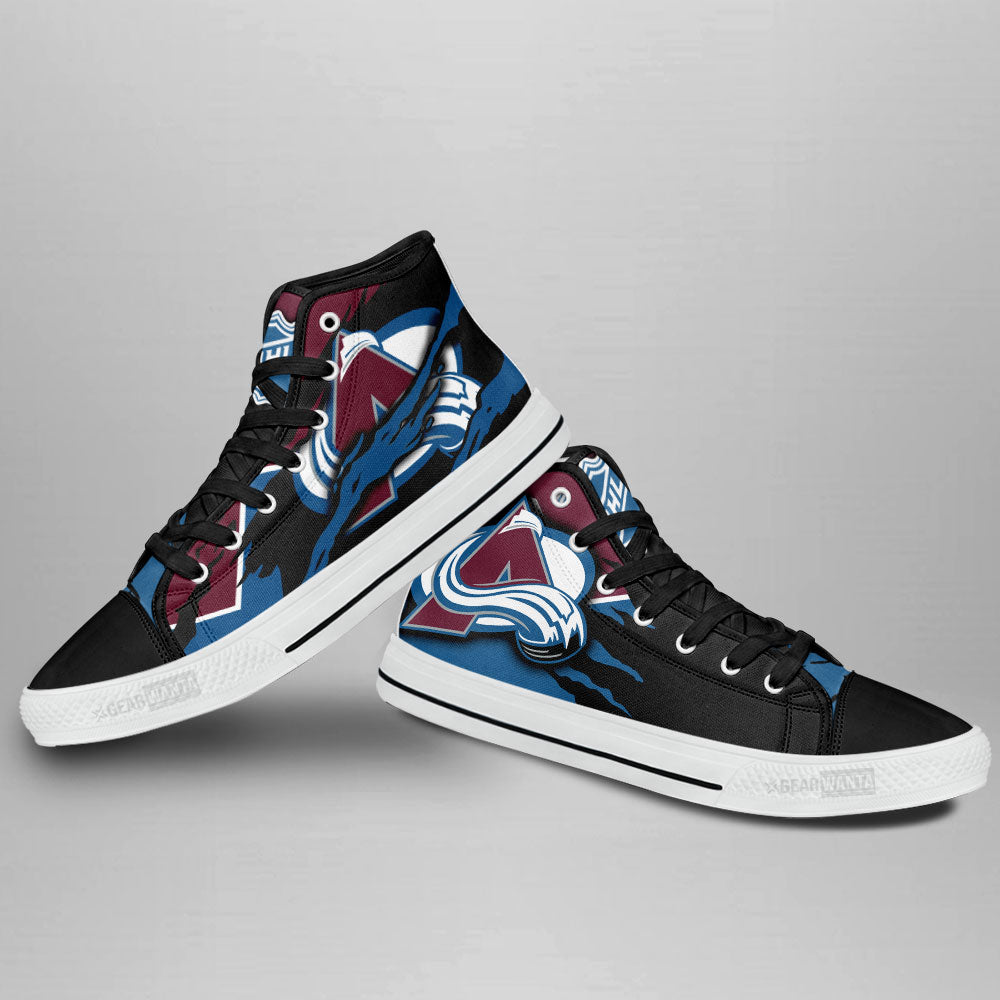 Colorado Avalanche High Top Shoes Custom For Fans-Gear Wanta