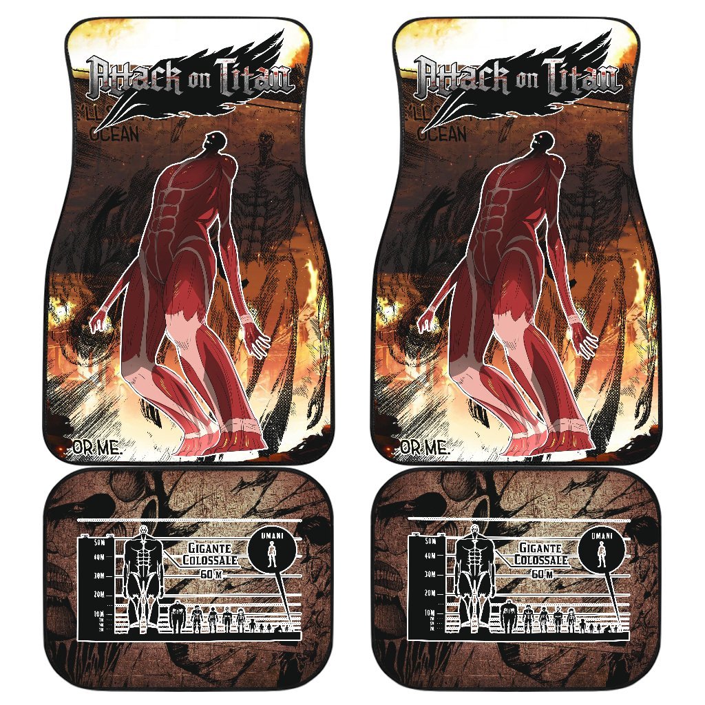 Colossal Titan Attack On Titan Car Floor Mats Anime-Gear Wanta