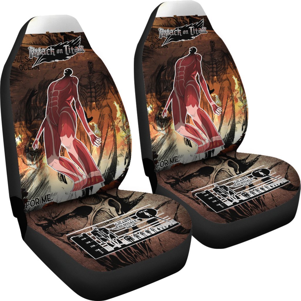 Colossal Titan Attack On Titan Car Seat Covers Custom Anime Car Accessories-Gear Wanta