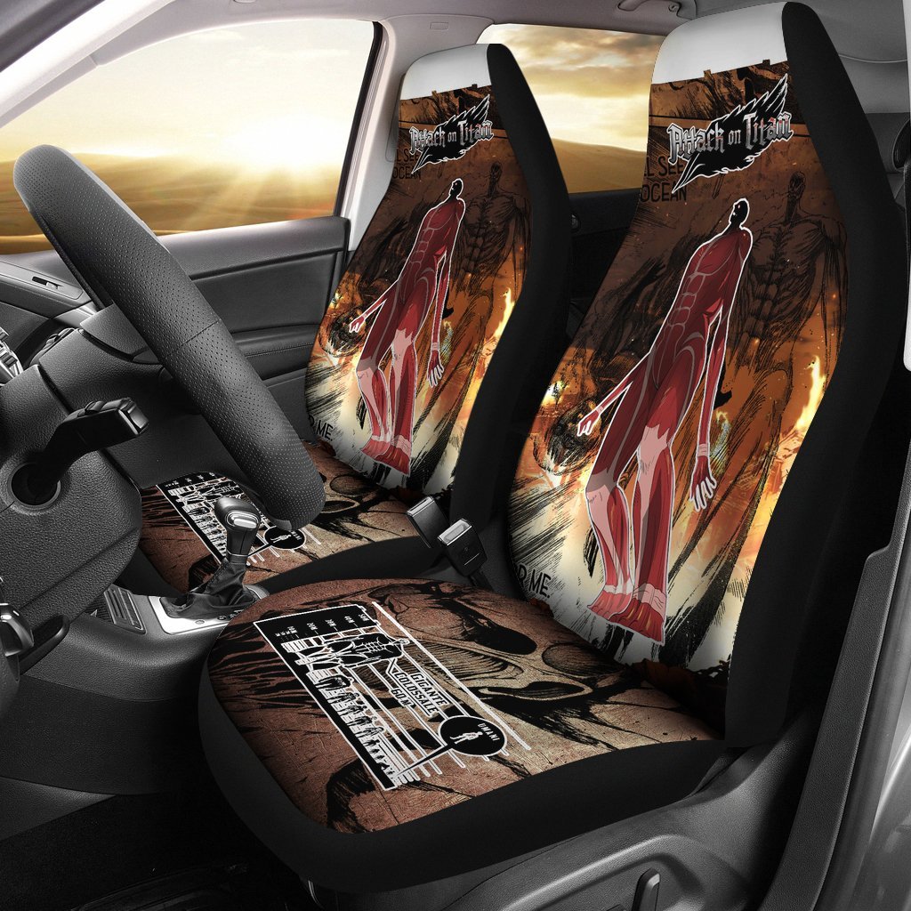 Colossal Titan Attack On Titan Car Seat Covers Custom Anime Car Accessories-Gear Wanta