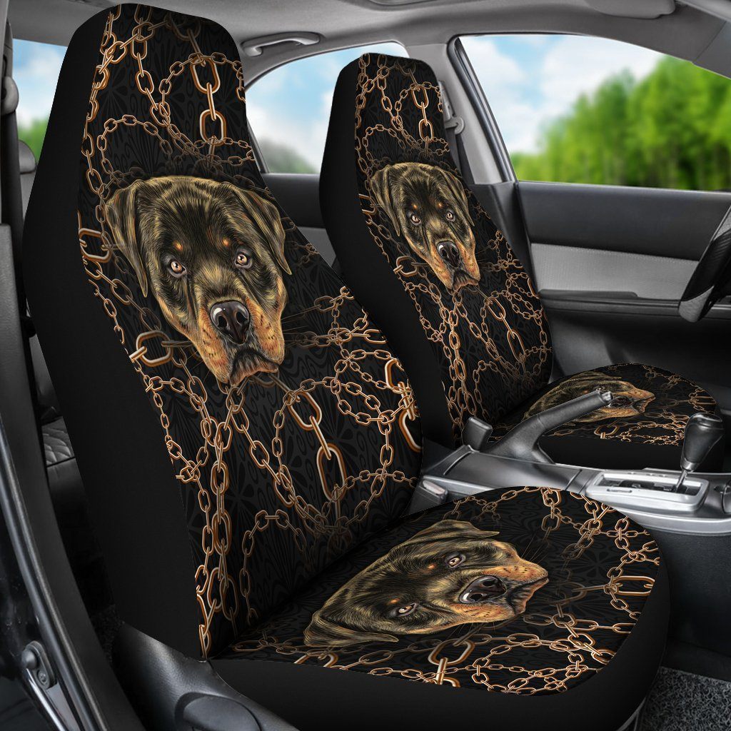 Cool Face Rottweiler Car Seat Covers-Gear Wanta