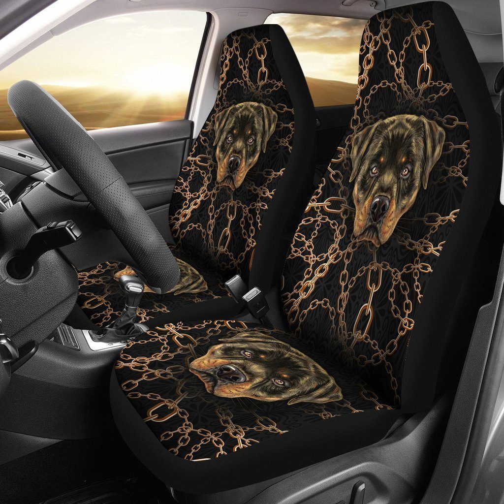 Cool Face Rottweiler Car Seat Covers-Gear Wanta
