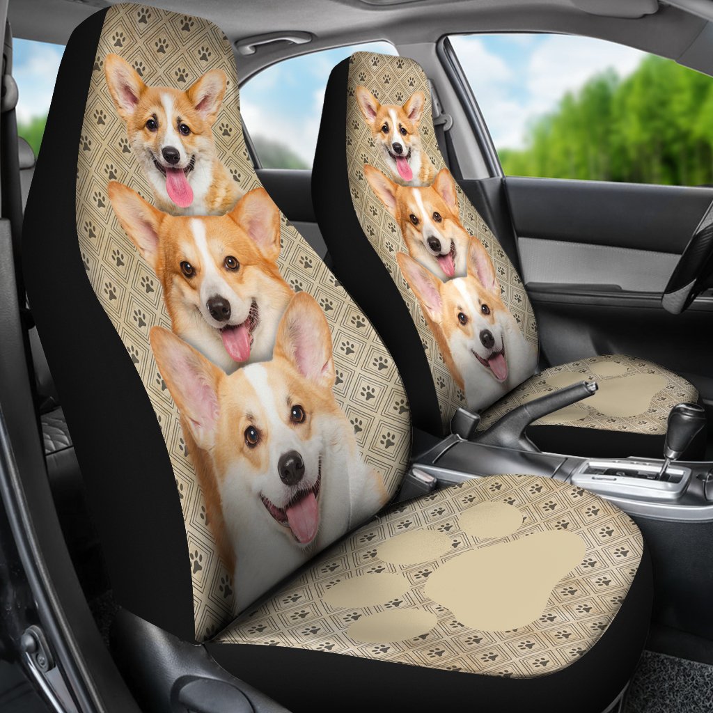 Corgi Dog Car Seat Covers Funny Seat Covers For Car-Gear Wanta