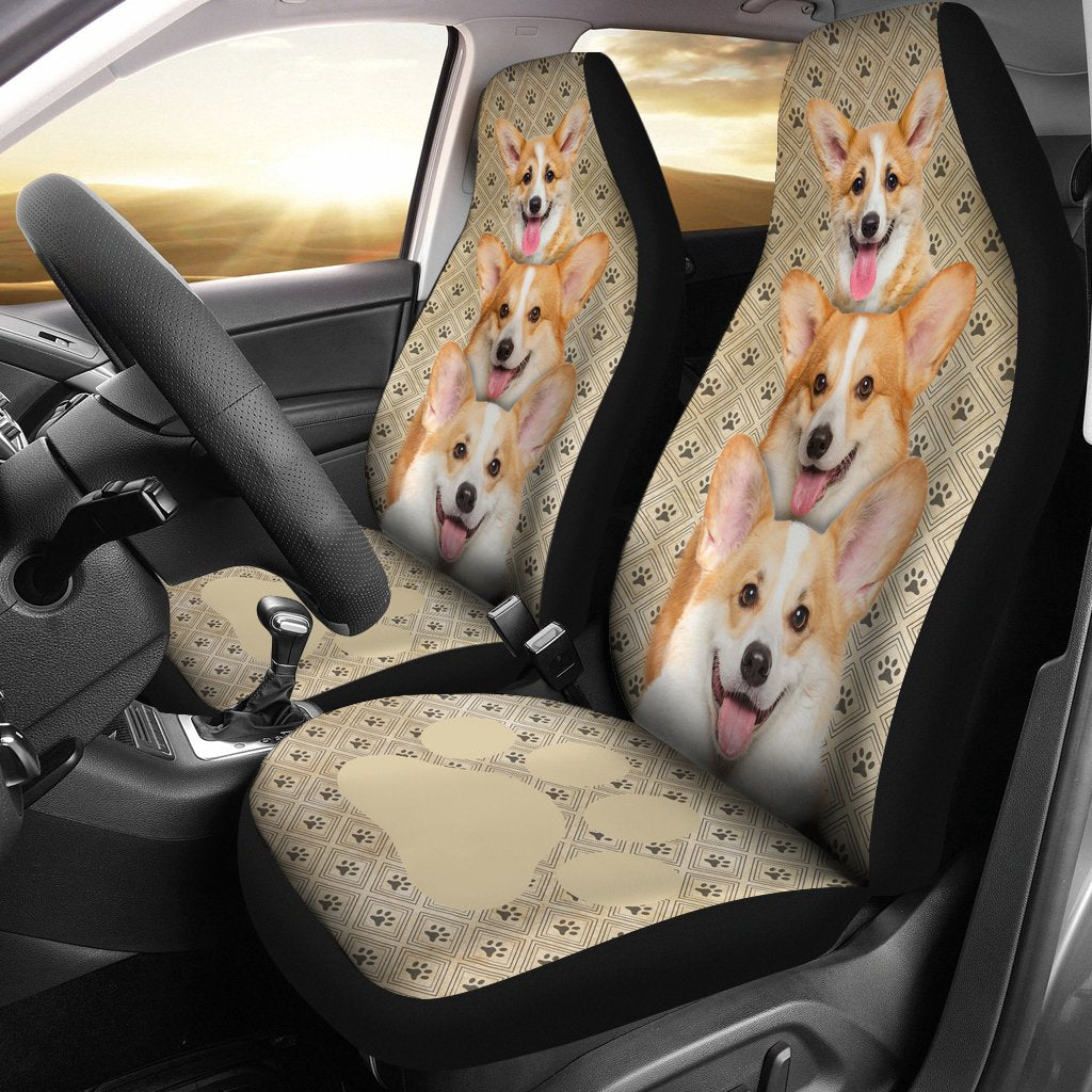 Corgi Dog Car Seat Covers Funny Seat Covers For Car-Gear Wanta