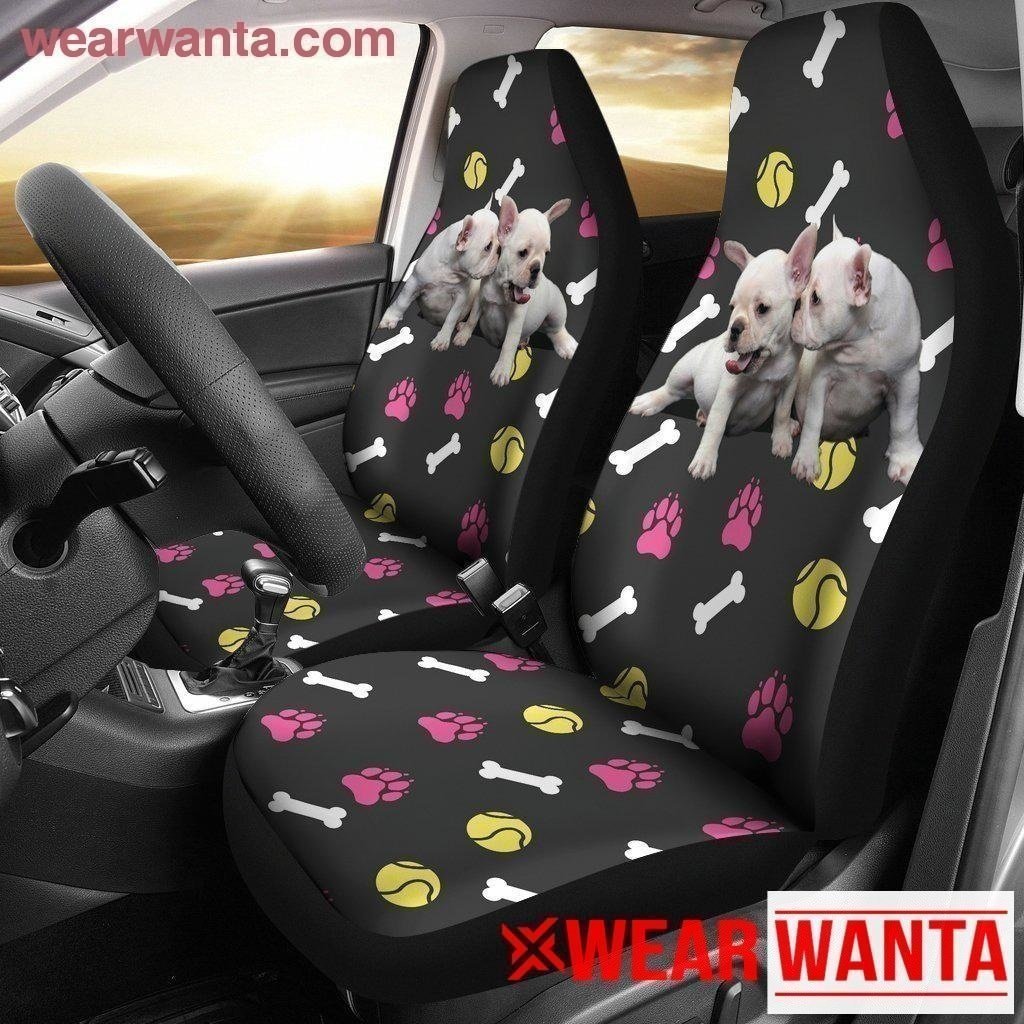 Couple French Bulldog Car Seat Covers Custom Car Decoration-Gear Wanta