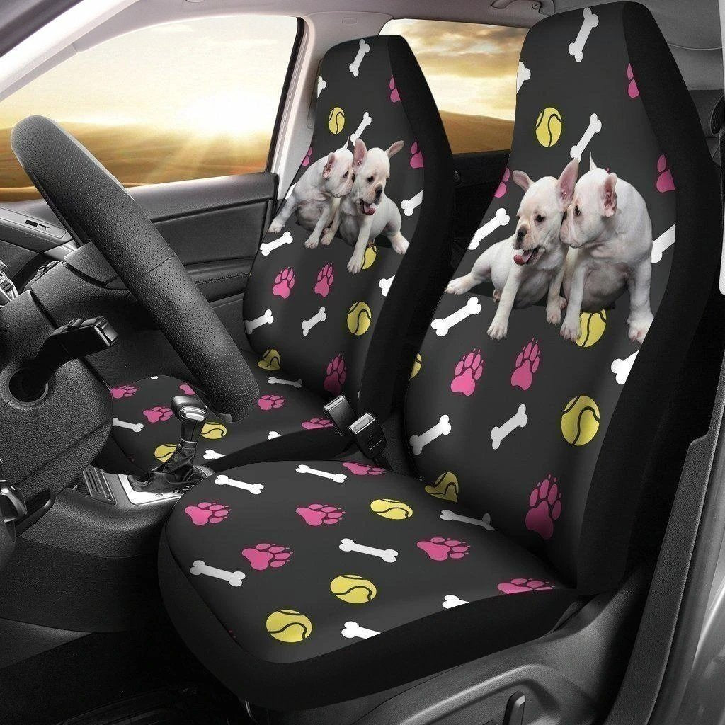Couple French Bulldog Car Seat Covers Custom Car Decoration-Gear Wanta