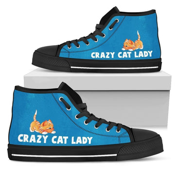 Crazy Cat Lady Shoes High Top For Women-Gear Wanta