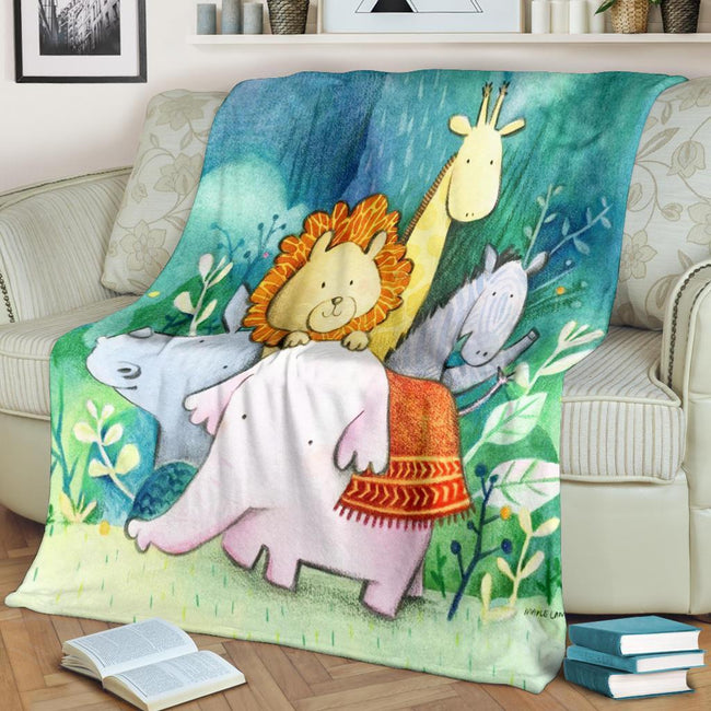 Cute Animals Fleece Blanket Funny Gift Idea-Gear Wanta