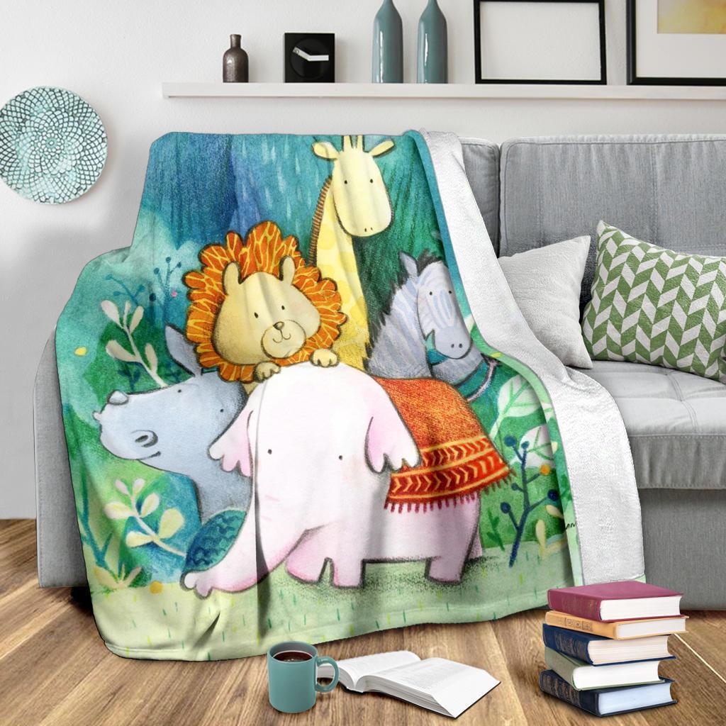 Cute Animals Fleece Blanket Funny Gift Idea-Gear Wanta