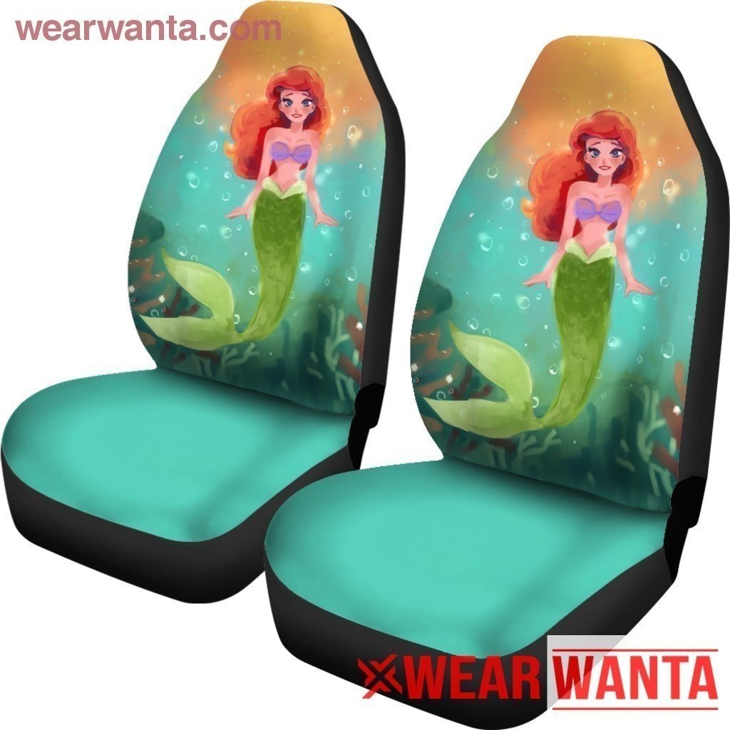 Cute Ariel Little Mermaid Car Seat Covers Gift Idea HH11-Gear Wanta