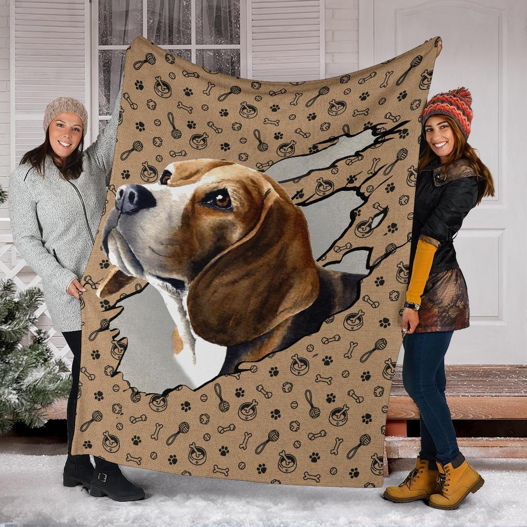 Cute Beagle Dog Fleece Blanket-Gear Wanta