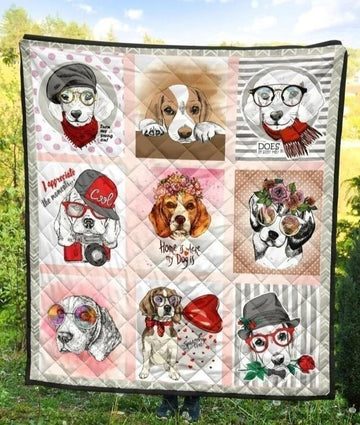 Cute Beagle Dog Quilt Blanket Lover-Gear Wanta