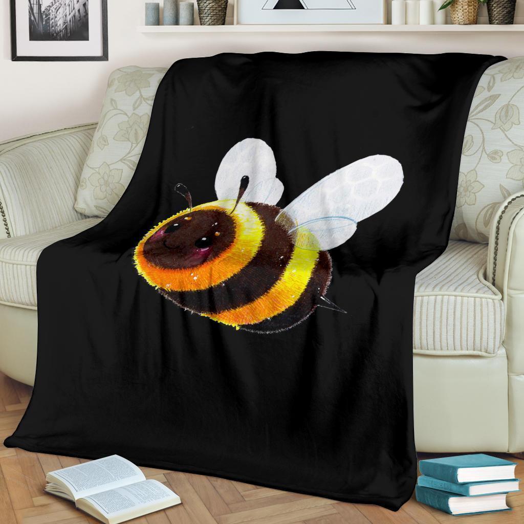 Cute Bee Fleece Blanket Funny Gift For Bee Lover-Gear Wanta