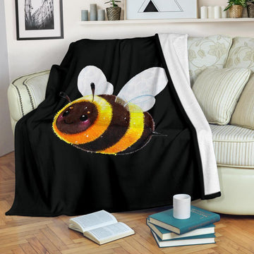Cute Bee Fleece Blanket Funny Gift For Bee Lover-Gear Wanta