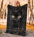 Cute Black Cat Fleece Blanket For Cat Lover-Gear Wanta