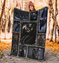 Cute Black Cats Frame Fleece Blanket For Cat Lover-Gear Wanta