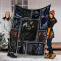 Cute Black Cats Frame Fleece Blanket For Cat Lover-Gear Wanta