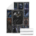 Cute Black Cats Frame Fleece Blanket For Cat Lover-Gear Wanta